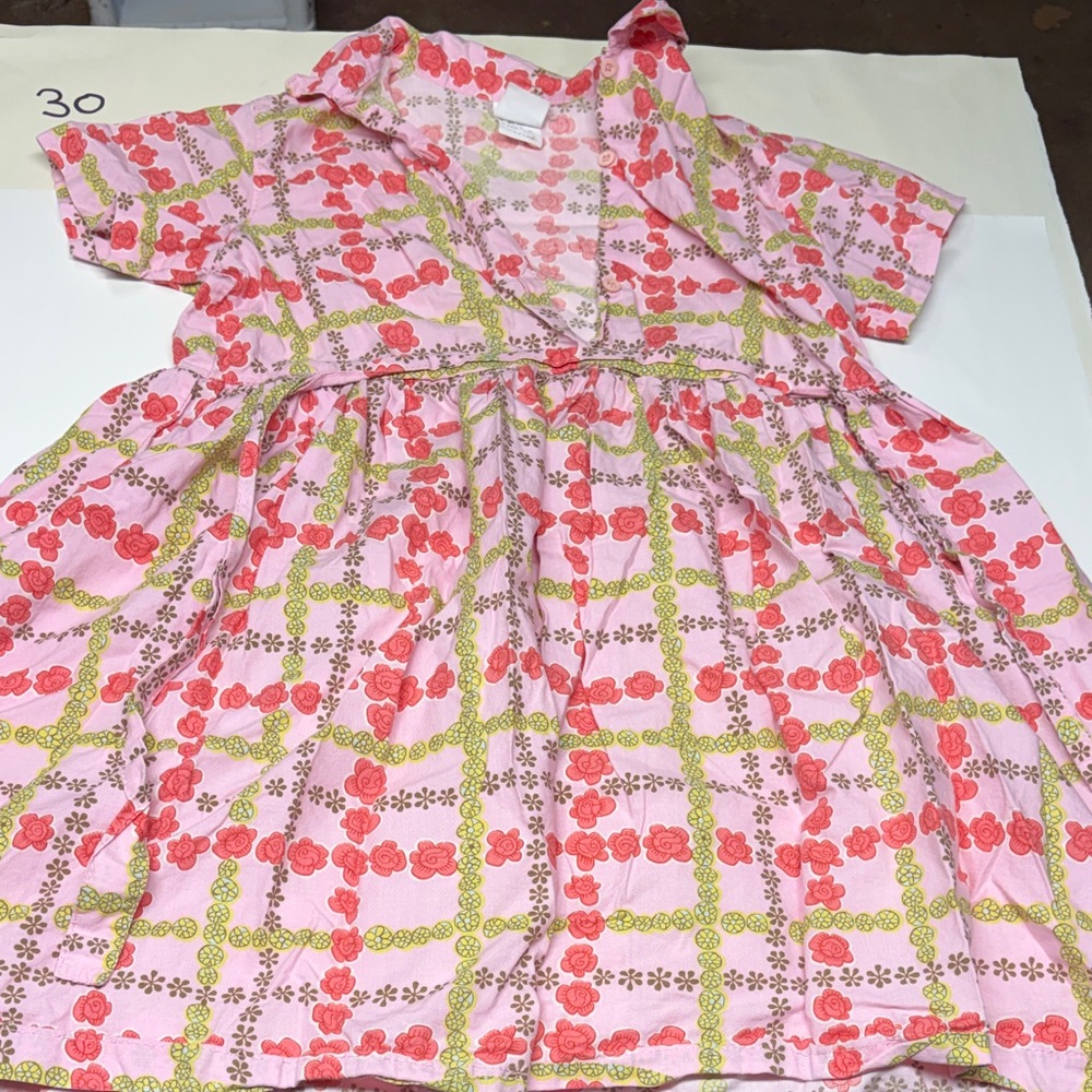 Oilily Pink and Red Floral Patterned Fabric